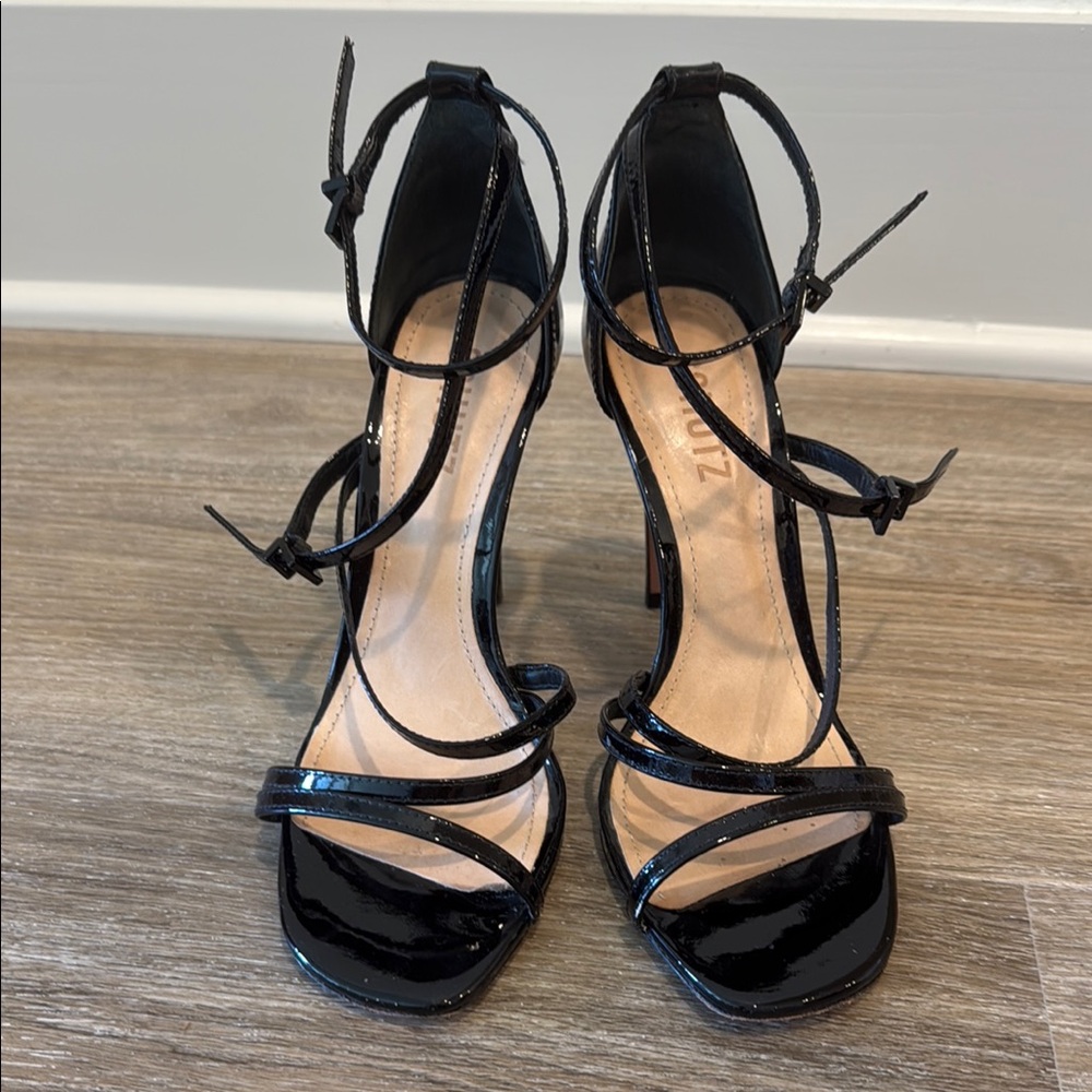 SCHUTZ Black Strappy Heels